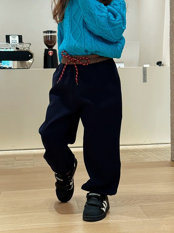 【100-160cm】バイカラースウェットパンツ