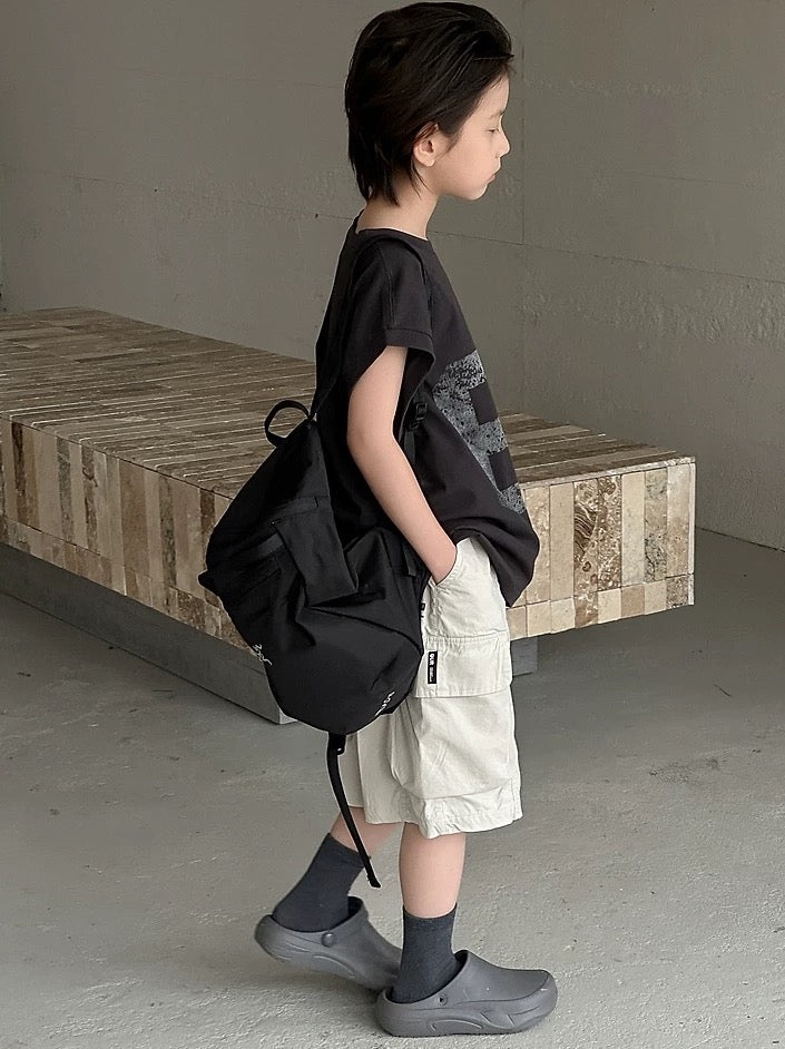 【110-160cm】カーゴ ハーフ パンツ