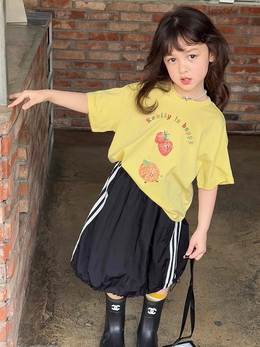 【100-160cm】3ライン 裏地メッシュ アクティブ スカート