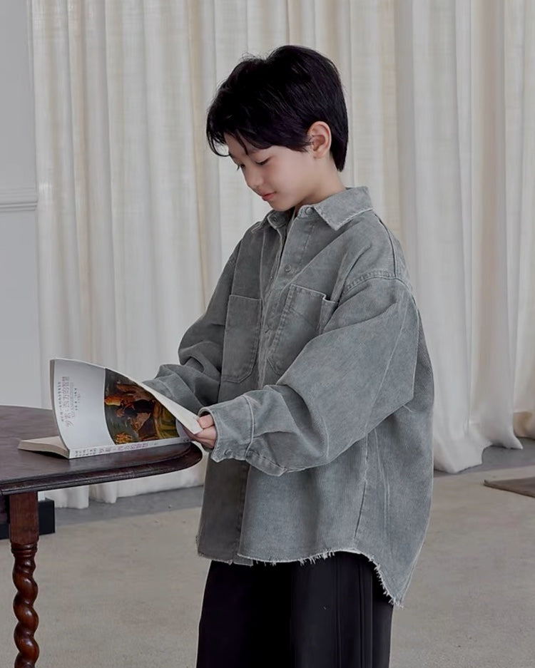ウォッシュド コーデュロイオーバーシャツ|110-160cm