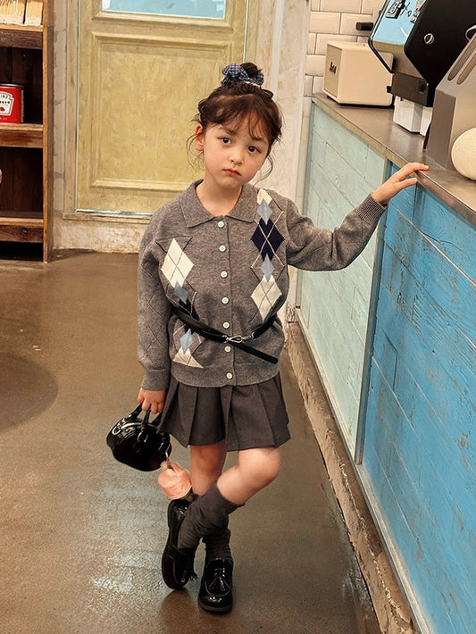 【100-160cm】バイカラープリーツスカート