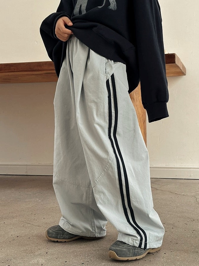 【110-160cm】2ラインロングパンツ