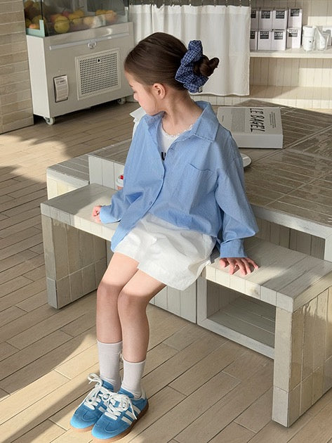 【90-160cm】ペンシルストライプ シャツ