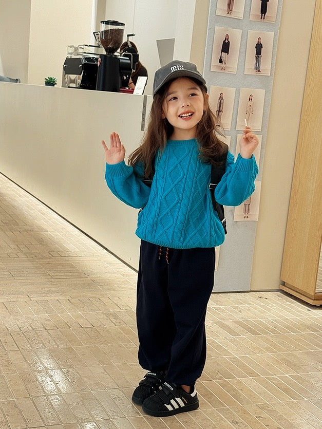 【100-160cm】バイカラースウェットパンツ