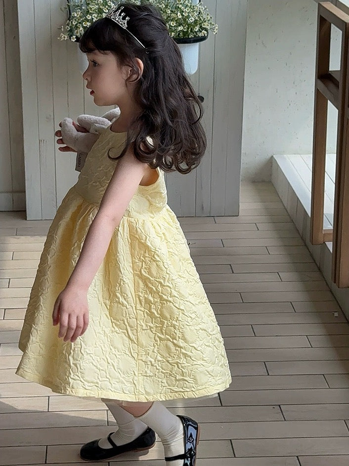 【100-160cm】ジャガード Aライン ワンピース
