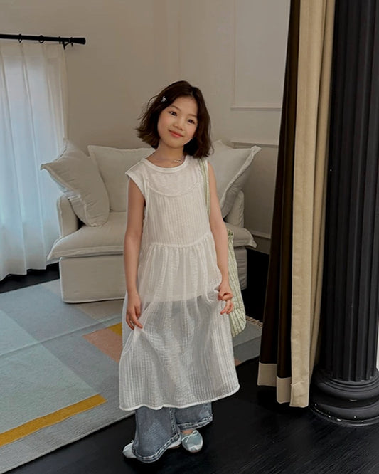 シアーキャミワンピース タンクトップセット|110-160cm