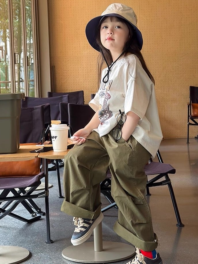 【90-160cm】Burger Set Tシャツ