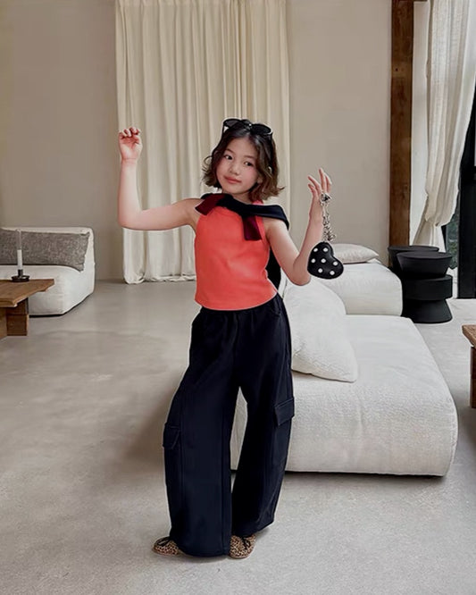 【110-160cm】リブ タンクトップ 全4色