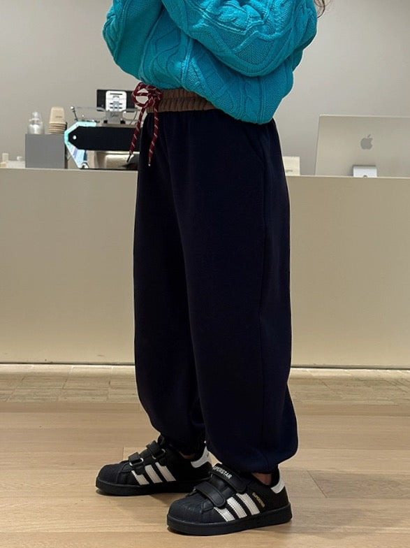 【100-160cm】バイカラースウェットパンツ