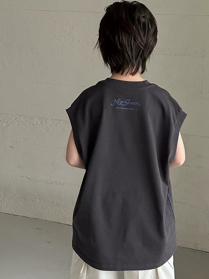 【110-160cm】88 フレンチ スリーブ Tシャツ