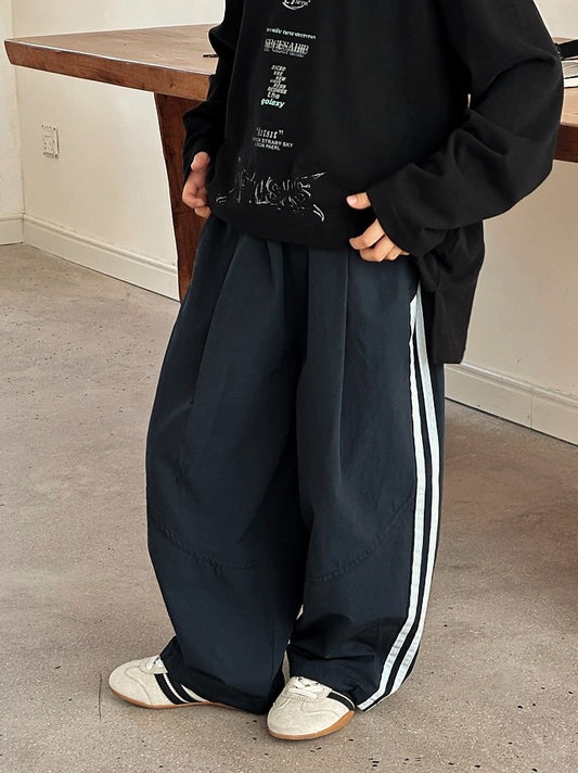 【110-160cm】2ラインロングパンツ