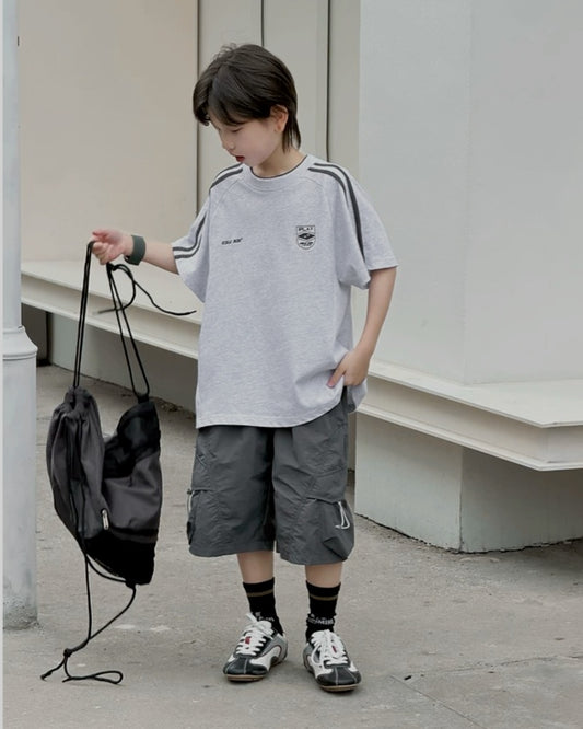 No.7 Children's Shop Boys 2026 New Short-Sleeved T-Shirt Trendy Medium & Big Kids Print Loose Half-Sleeved Summer Korean Version