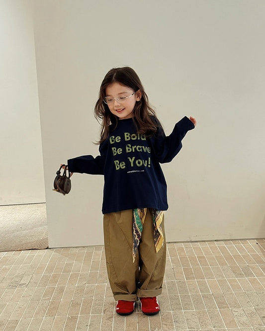 【100-160cm】プリントロングスリーブTシャツ