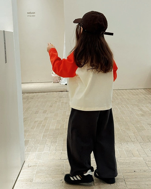 【100-160cm】ラグランロングスリーブTシャツ