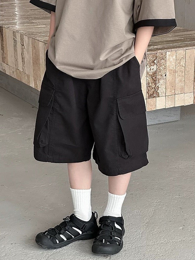 【110-160cm】カーゴ ハーフ パンツ