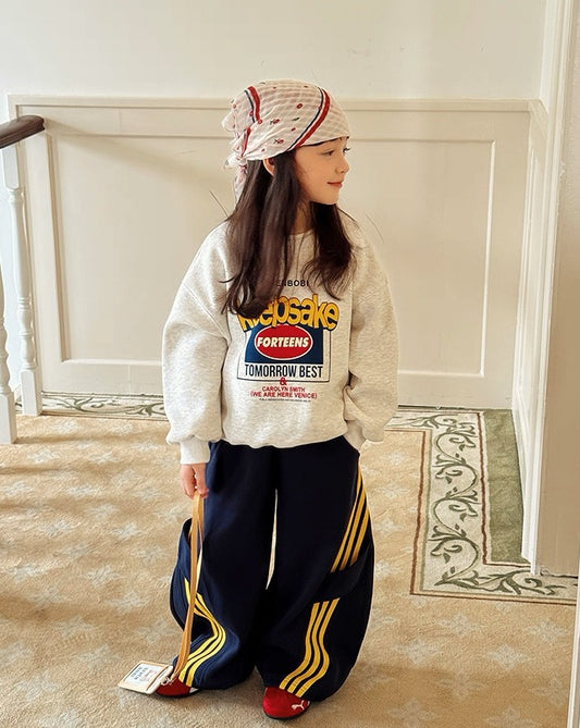 【100-160cm】サイドライントラックパンツ