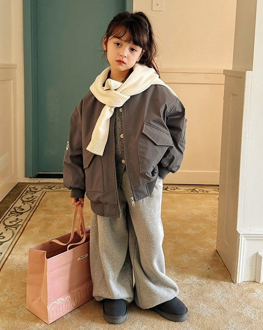 【100-160cm】親子お揃い 裏起毛タックスウェットパンツ