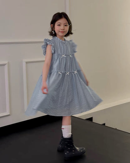 リボン フリル ワンピース ｜ 110-160cm