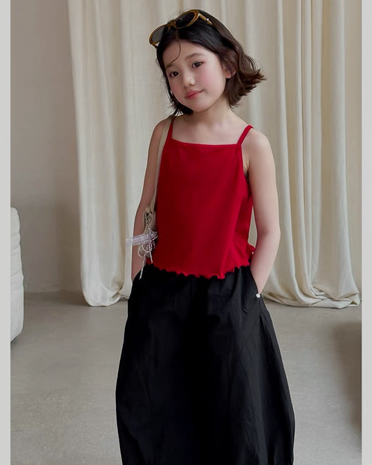 【110-160cm】メロウ ソリッド キャミソール 全4色