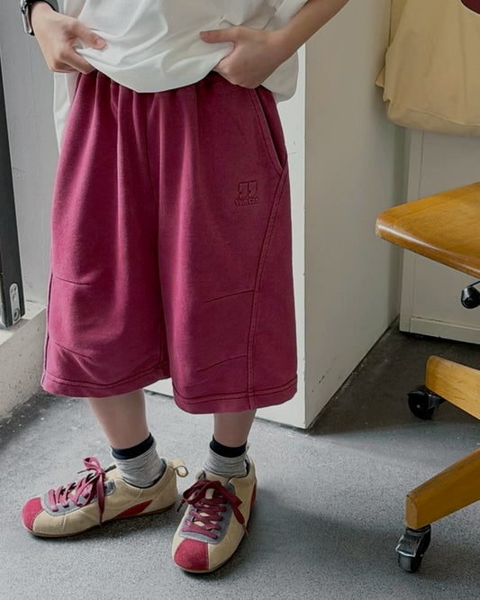 【110-160cm】ワイドハーフパンツ