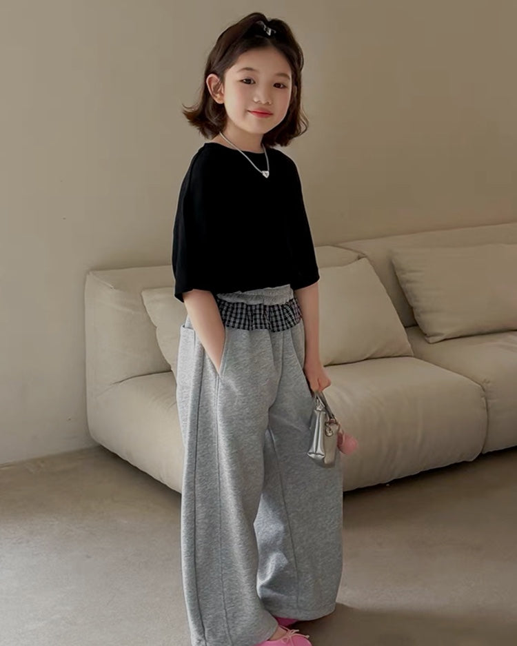 親子お揃い ドレープ 半袖 Tシャツ ｜ 110-160cm