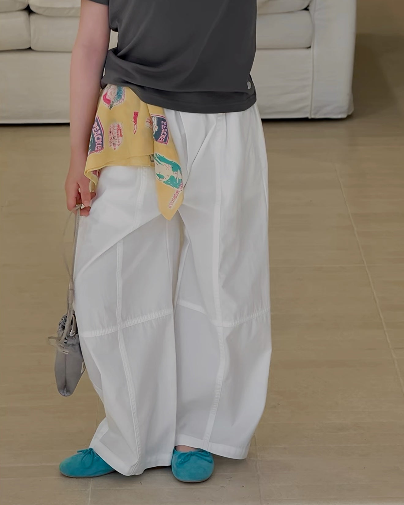 Matching Cotton Wide Pants for Parent and Child, 2 Colors | 110-160cm