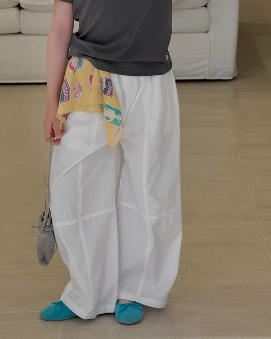 親子お揃い コットン ワイドパンツ 全2色 ｜ 110-160cm