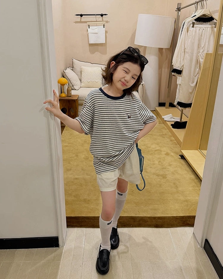 親子お揃い リネンブレンド ベーシックショートパンツ 全5色｜110-160cm