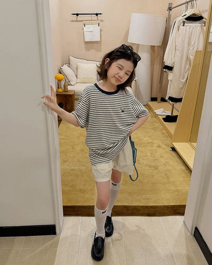 親子お揃い リネンブレンド ベーシックショートパンツ 全5色｜110-160cm