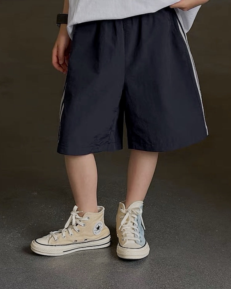 サイドライン ナイロンハーフパンツ｜110-160cm