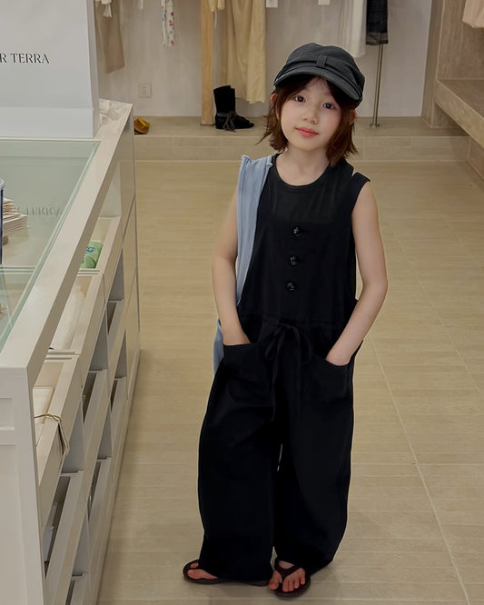 親子お揃い コットンピケ サロペットパンツ｜120-160cm