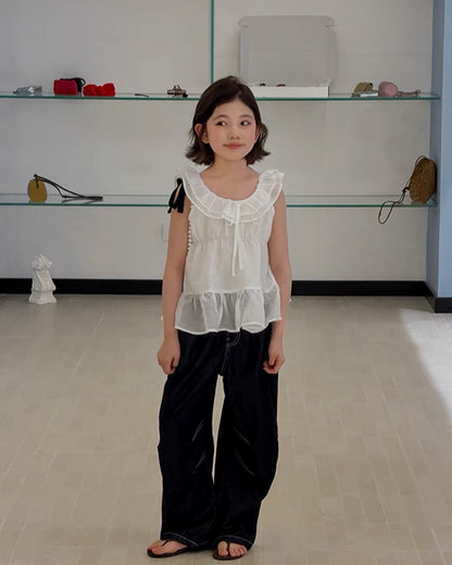 親子お揃い バルーンデニムパンツ｜110-160cm