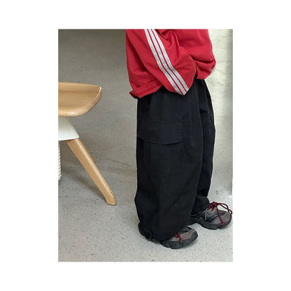 【110-160cm】ワイドカーゴパンツ