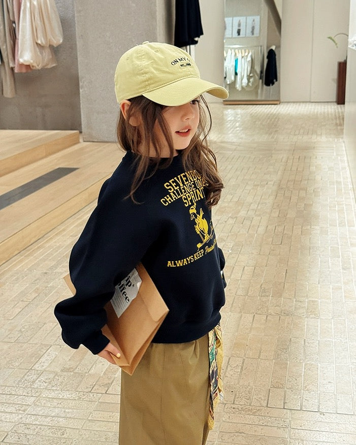 【100-160cm】ダック刺繍スェットプルオーバー