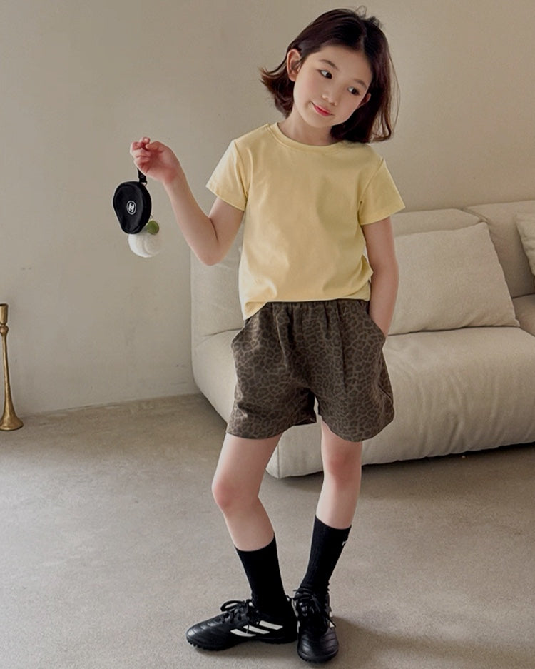 親子お揃い レオパード ショートパンツ ｜ 110-160cm
