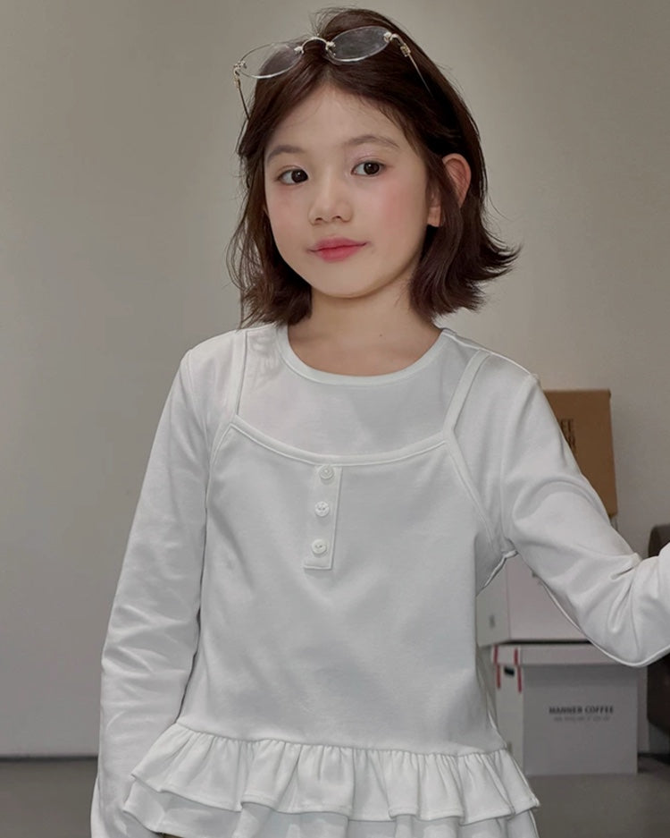 キャミレイヤード 長袖Tシャツ｜120-160cm