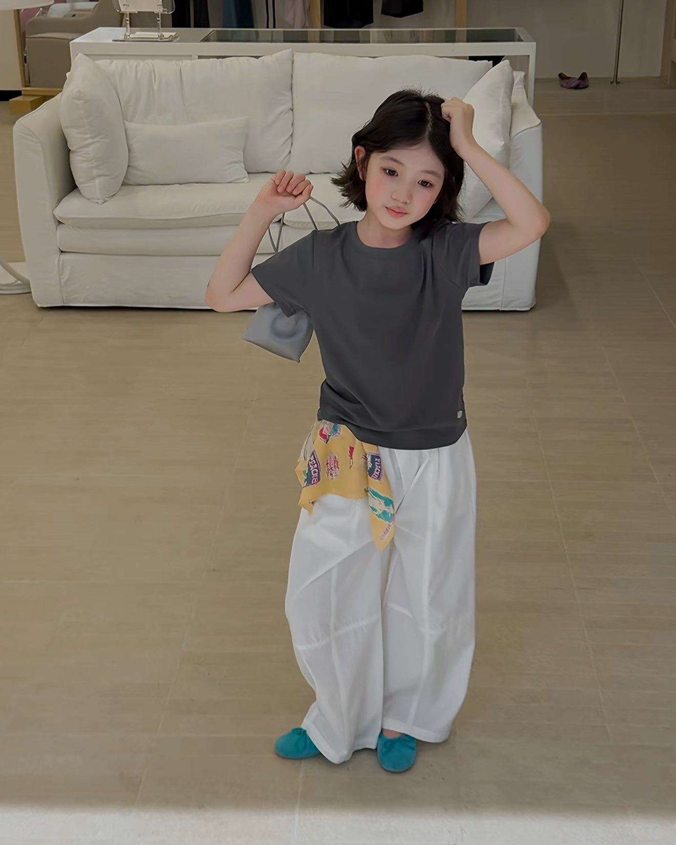 Matching Cotton Wide Pants for Parent and Child, 2 Colors | 110-160cm