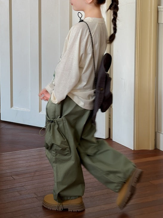 [90-160cm] Cargo parachute pants