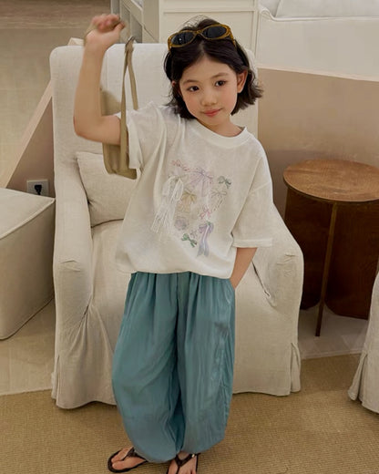 リボン オーバーTシャツ ｜ 110-160cm