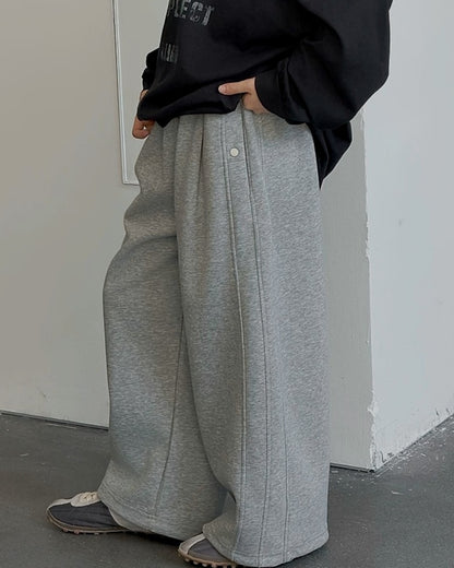 シームライン ワイドスウェットパンツ｜110-160cm