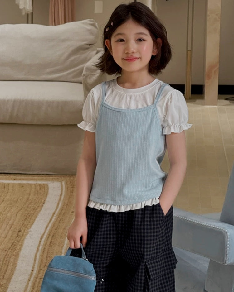 ひんやりタッチ フェイクレイヤードTシャツ｜110-160cm