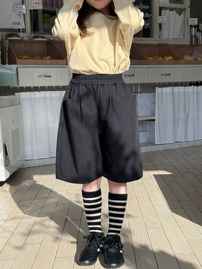 【90-160cm】センターライン ハーフパンツ