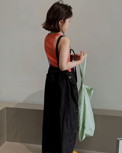 ワイドデニムサロペットパンツ｜110-160cm