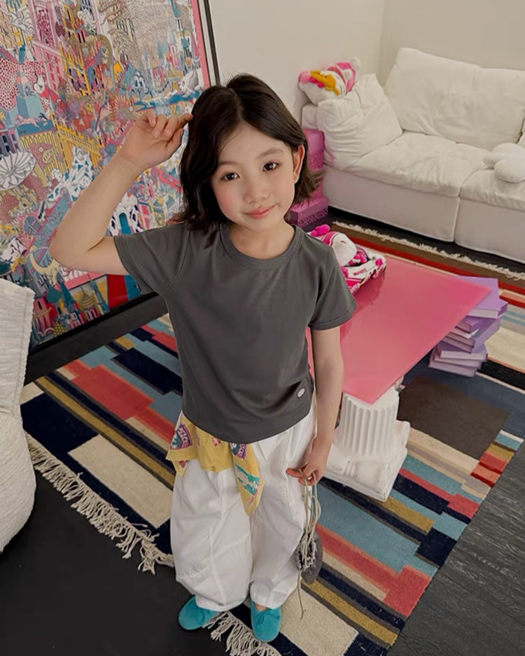 Matching Parent-Child Silky Soft Basic Compact T-shirt, 5 Colors | 110-160cm