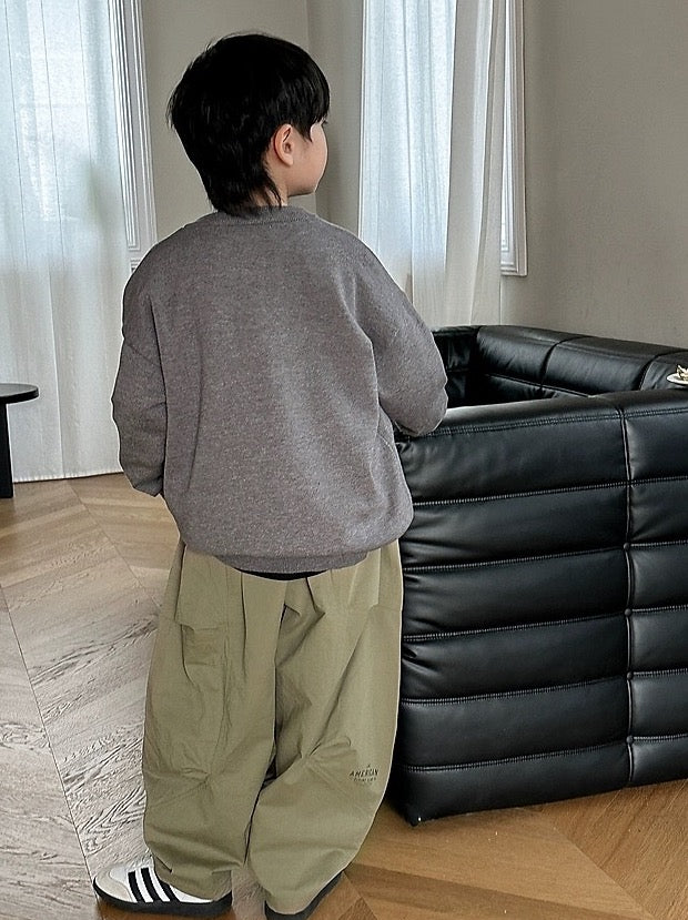 [100-160cm] Casual wide pants
