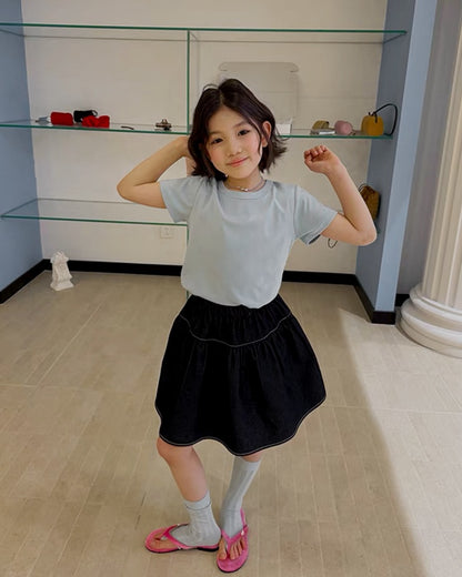 Matching Parent-Child Silky Soft Basic Compact T-shirt, 5 Colors | 110-160cm