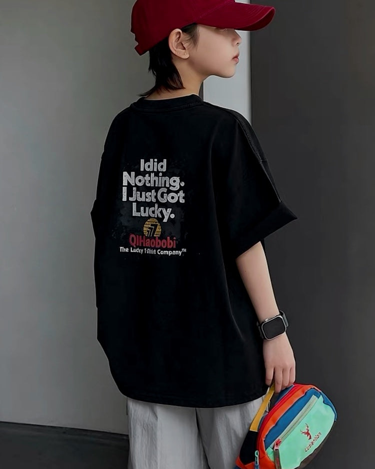 メッセージロゴ オーバーサイズTシャツ｜110-160cm