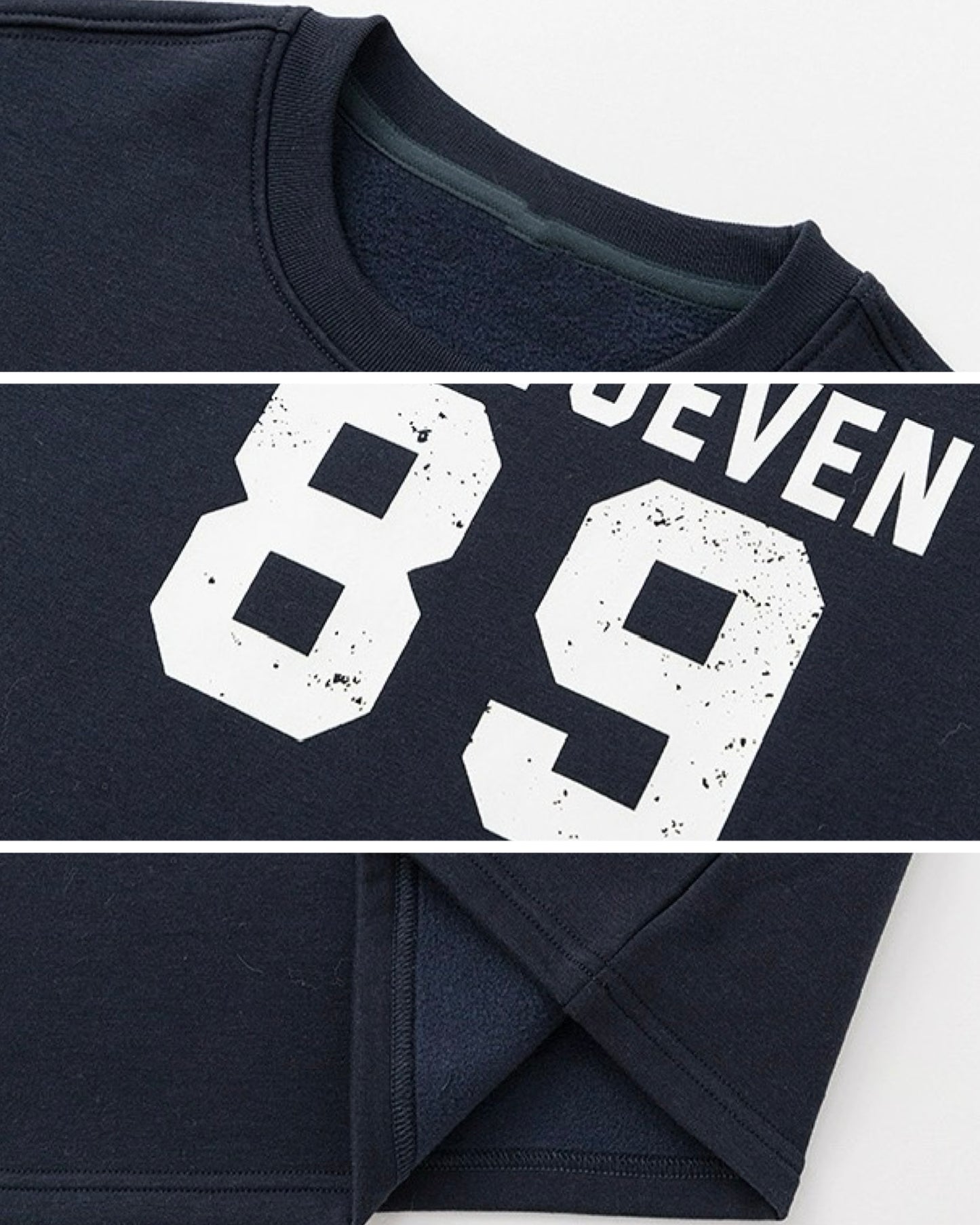 【100-160cm】ナンバリング裏起毛スウェットプルオーバー