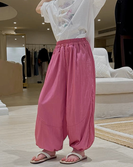 ナイロン ワイドパンツ 全4色 ｜ 110-160cm