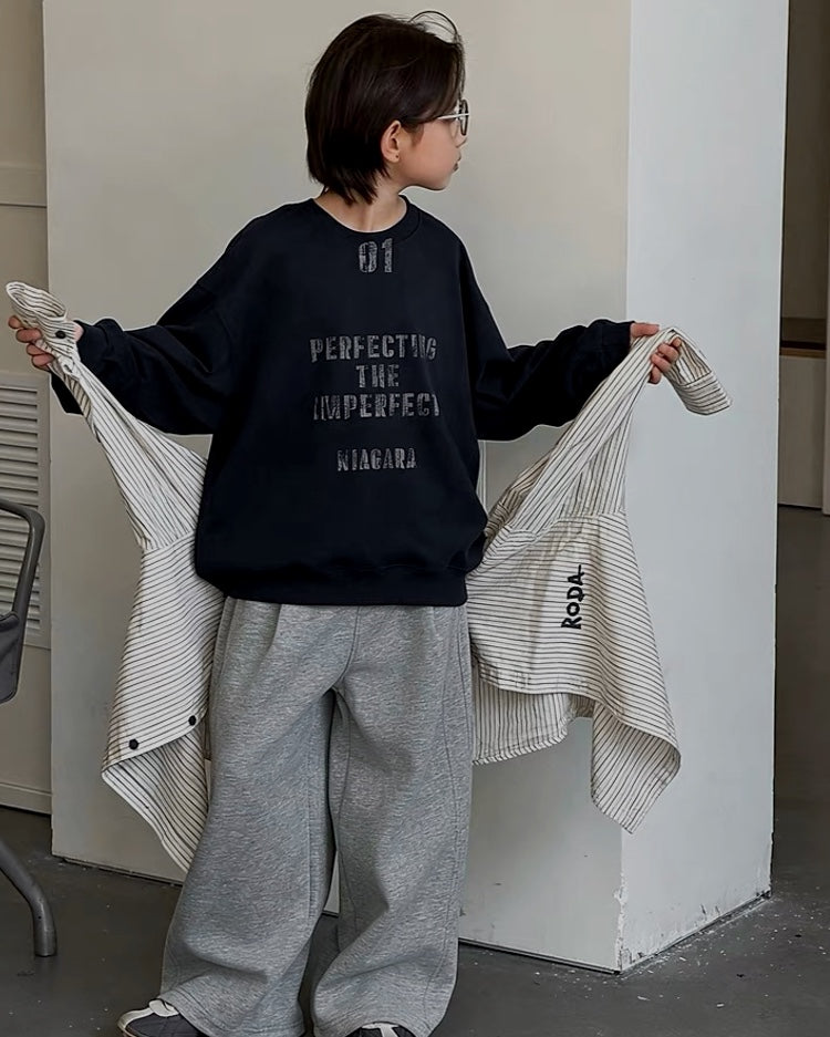 メッセージロゴ スウェットプルオーバー｜110-160cm